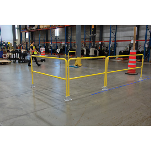 Garde-corps pour barri&egrave;re de s&eacute;curit&eacute;, Acier, 60" lo x 42" h, Jaune Superchem Industries