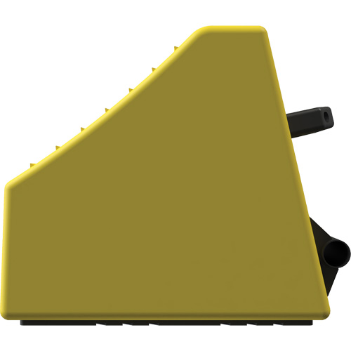 Cale de roue ultra-robuste pour l'exploitation mini&egrave;re Checkers Safety, PEHD, Jaune, 14-1/2" la x 17-1/2" p x 16" h Superchem Industries