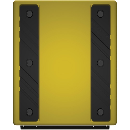 Cale de roue ultra-robuste pour l'exploitation mini&egrave;re Checkers Safety, PEHD, Jaune, 14-1/2" la x 17-1/2" p x 16" h Superchem Industries