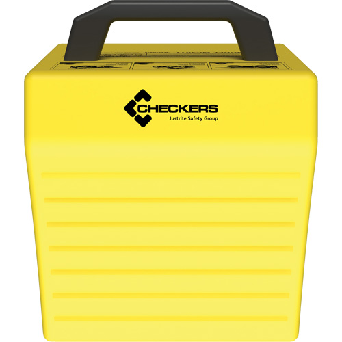 Checkers Safety Heavy-Duty Ultra Class Mining Wheel Chock without Bracket, HDPE, Yellow, 14-1/2" W x 17-1/2" D x 16" H Superchem Industries