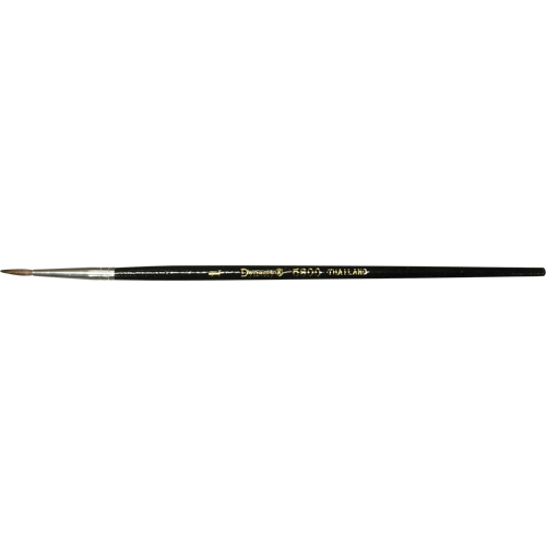 Pinceau pointu &agrave; soies noires pour artiste, Largeur de la brosse de 3,5 mm, Soie de chameau, Manche &agrave; Bois Superchem Industries