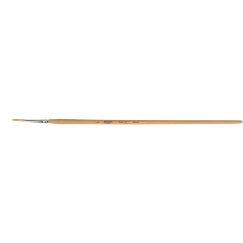 Pure White Bristle Round Marking Paint Brush, 9/64" Brush Width, White China, Wood Handle Superchem Industries