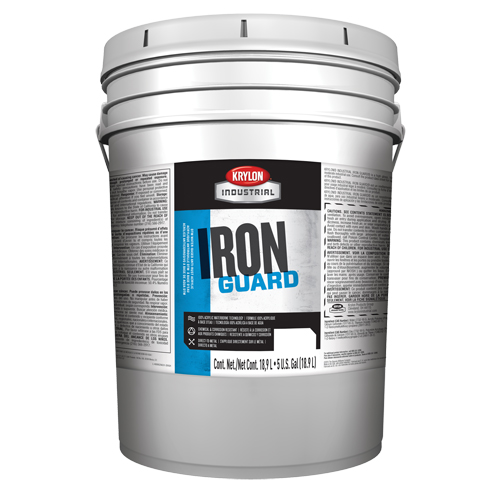 Industrial Iron Guard&reg; Water-Based Enamel, 5 gal., Pail, White Superchem Industries