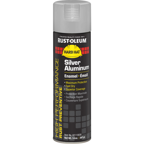 V2100 System Enamel Spray Paint, Silver Aluminum, Gloss, 14 oz., Aerosol Can Superchem Industries