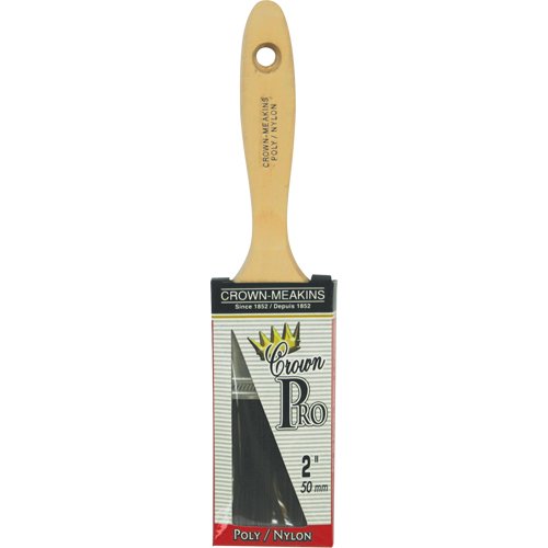 Straight Pro Paint Brush, Poly/Nylon, Wood Handle, 2" Width Superchem Industries