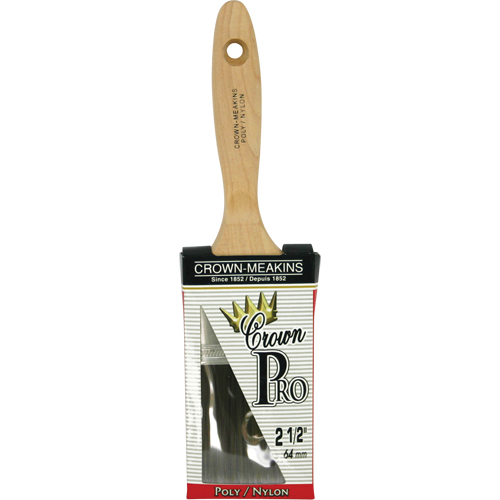 Pinceau &agrave; soies angulaires Crown Pro, Poly/nylon, Manche Bois, Largeur de 2-1/2" Superchem Industries