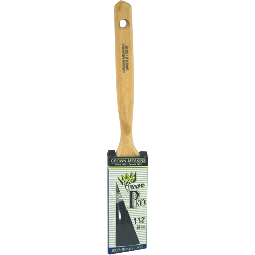 Crown Pro Straight Paint Brush, Bristle, Wood Handle, 1-1/2" Width Superchem Industries