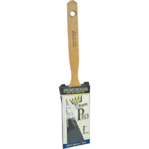 Pinceau &agrave; soies angulaires Crown Pro, Soies, Manche Bois, Largeur de 2" Superchem Industries