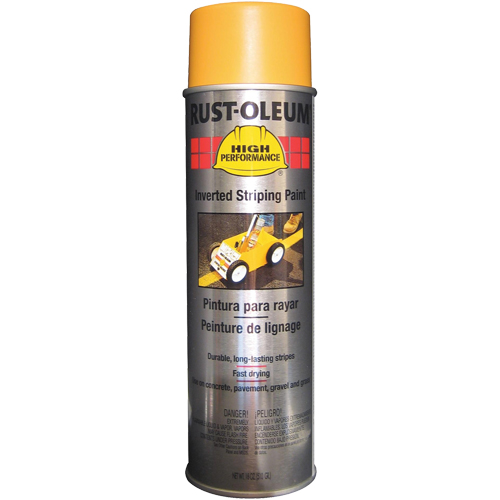 Peinture de traçage en a&eacute;rosol syst&egrave;me 2300 haute performance applicable en position invers&eacute;e, Jaune, 18 oz, Canette a&eacute;rosol Superchem Industries