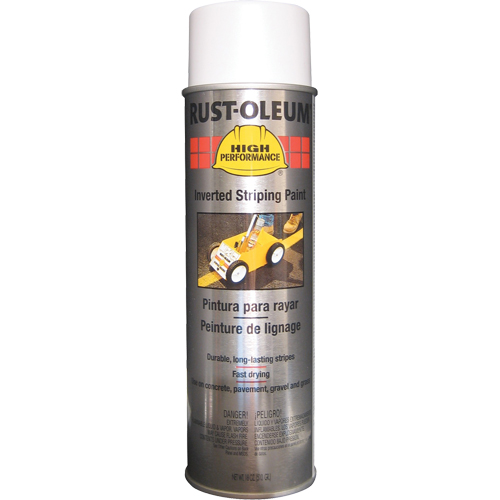 High Performance 2300 System Inverted Striping Spray Paint, White, 18 oz., Aerosol Can Superchem Industries