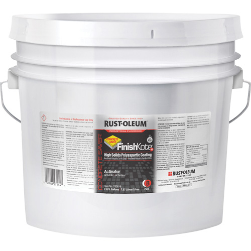 Concrete Saver&reg; FinishKote 80 High Solids Polyaspartic Floor Coating Part B, Pail, Clear/Tint Base Superchem Industries