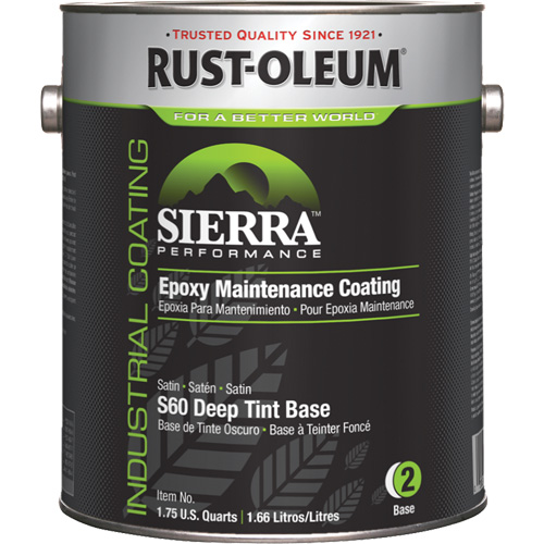 Rev&ecirc;tement dentretien &eacute;poxydique &agrave; base deau Sierra Performance S60  Couche de base opaque, Gallon, Base &agrave; teinter Superchem Industries