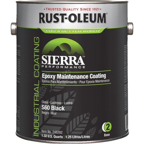 Sierra S60 Water-Based Epoxy Maintenance Coating Part 2 Base, Gallon, Black Superchem Industries
