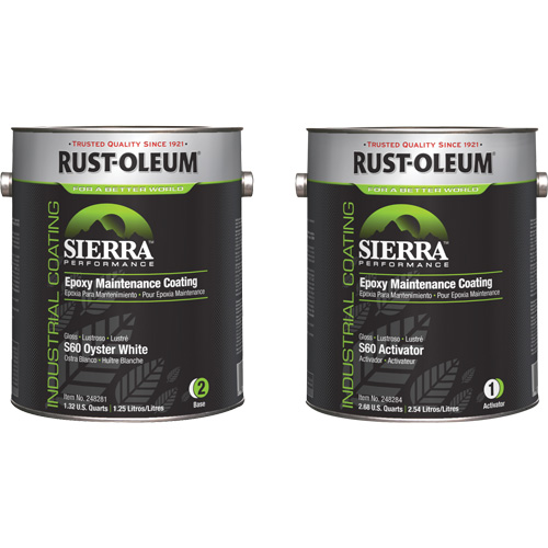 Sierra S60 Water-Based Epoxy Maintenance Coating Kit, Gallon, White Superchem Industries