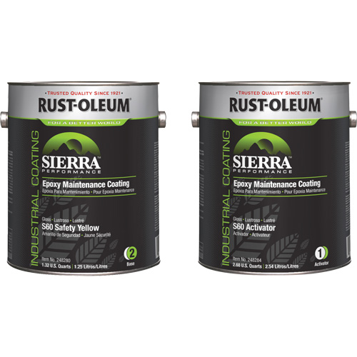 Sierra S60 Water-Based Epoxy Maintenance Coating Kit, Gallon, Yellow Superchem Industries