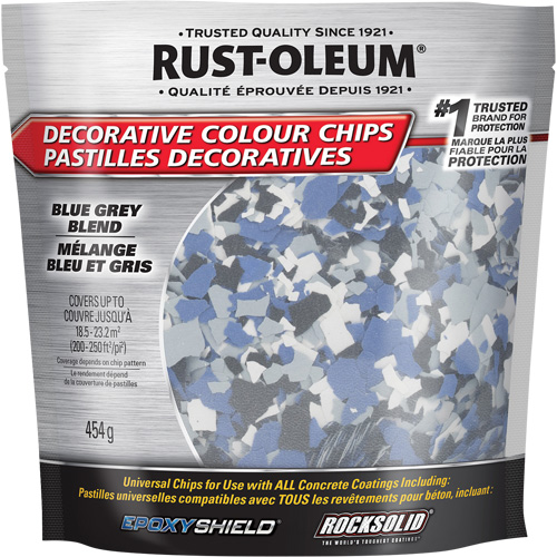 Pastilles de couleur d&eacute;coratives, 474 g, Sac, M&eacute;lange bleu gris Superchem Industries