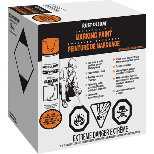 Peinture de marquage renvers&eacute; en a&eacute;rosol, Canette a&eacute;rosol Superchem Industries