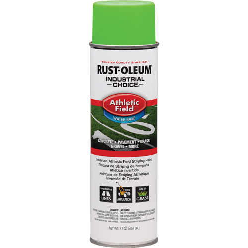 Peinture pour traçage de ligne pour terrain de gymnastique Industrial Choice AF1600, Vert, Canette a&eacute;rosol Superchem Industries