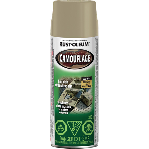 Peinture de camouflage Sp&eacute;cialit&eacute;, Canette a&eacute;rosol, Khaki Superchem Industries