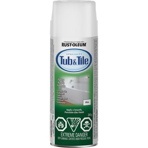 Specialty Tub & Tile Spray Paint, Aerosol Can, White Superchem Industries