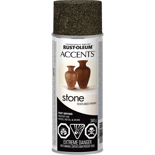Peinture en a&eacute;rosol &agrave; effet de pierre Accents, Canette a&eacute;rosol, Pierre granit Superchem Industries