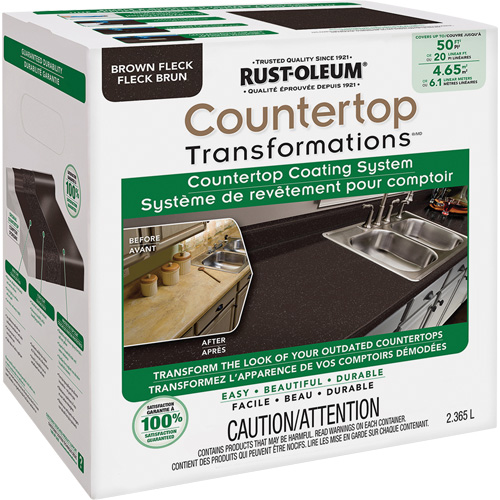 Countertop Transformations&reg; Fleck Countertop Coating System, 2.37 L, Kit, Brown Fleck Superchem Industries