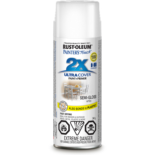 Painter's Touch&reg; Ultra Cover Paint, White, Semi-Gloss, Aerosol Can Superchem Industries