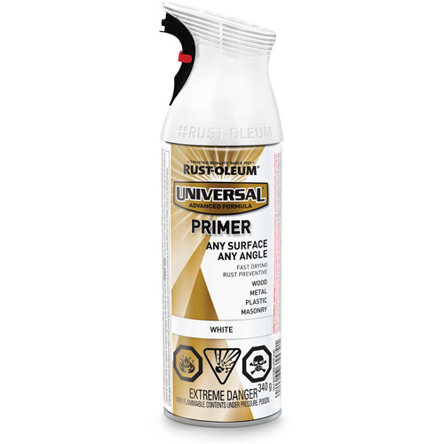 Universal&reg; Primer, White, Very Flat, Aerosol Can Superchem Industries