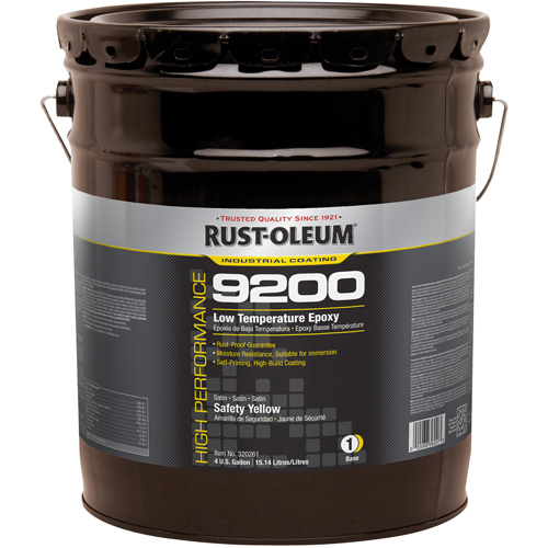 Composant de base &eacute;poxydique &agrave; basse temp&eacute;rature du syst&egrave;me 9200, Jaune s&eacute;curit&eacute; OSHA, 4 gal., Seau Superchem Industries