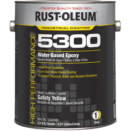 Composant de base color&eacute; pour rev&ecirc;tement &eacute;poxydique haute performance &agrave; base deau du syst&egrave;me 5300, 116 oz., Gallon, Jaune Superchem Industries