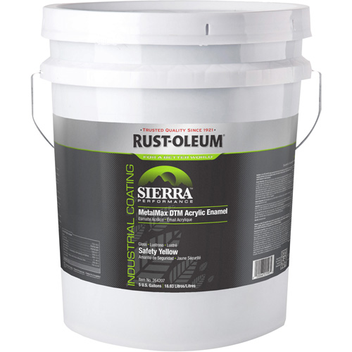 Sierra Performance MetalMax&reg; Plus DTM Acrylic Enamel, 5 gal., Pail, Yellow Superchem Industries