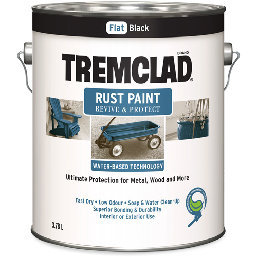 Tremclad&reg; Water-Based Rust Paint, 3.78 L, Gallon, Black Superchem Industries