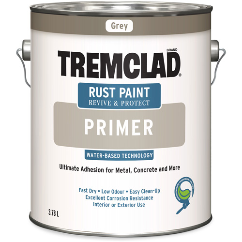 Tremclad&reg; Water-Based Rust Paint Primer, 3.78 L, Gallon, Grey Superchem Industries