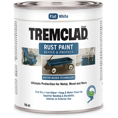 Tremclad&reg; Water-Based Rust Paint, 946 ml, Can, White Superchem Industries