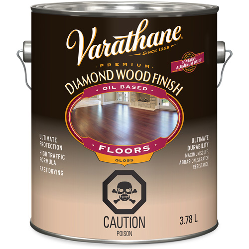 Varathane&reg; Diamond Wood Finish Floors Coating, 3.78 L, Clear, Gloss Superchem Industries