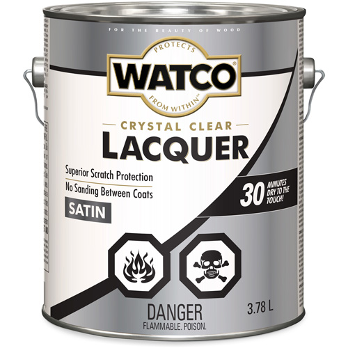 Watco&reg; Lacquer Wood Finish, 3.78 L, Clear, Satin Superchem Industries