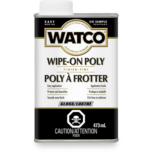 Watco&reg; Wipe-on Poly Stain, 473 ml, Clear, Gloss Superchem Industries