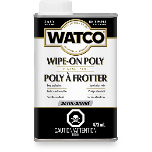 Watco&reg; Wipe-on Poly Stain, 473 ml, Clear, Satin Superchem Industries