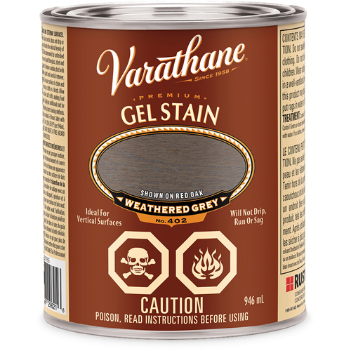 Varathane&reg; Premium Gel Stain, 946 ml, Weathered Grey Superchem Industries