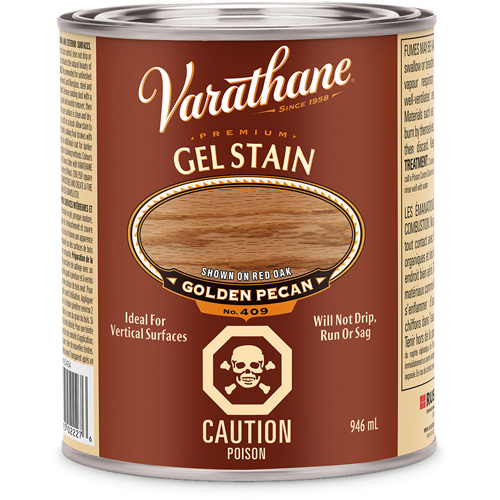 Varathane&reg; Premium Gel Stain, 946 ml, Golden Pecan Superchem Industries