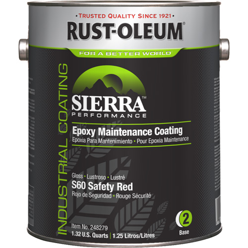 Composant de base du rev&ecirc;tement dentretien pour plancher Sierra Performance S60, 1 gal., &agrave; l'eau, Brillant, Rouge Superchem Industries