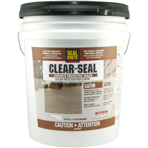 Seal-Krete&reg; Protective Sealer, 18.93 L, Water-Based, Satin, Clear Superchem Industries
