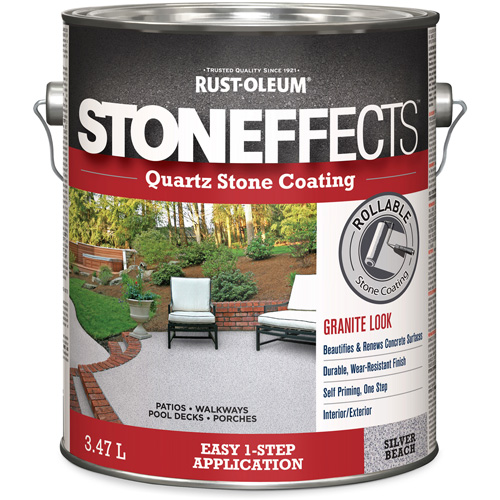 Stoneffects Quartz Stone Coating, 3.78 L, Water-Based, Textured, Grey Superchem Industries