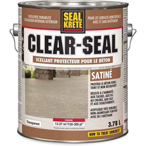 Seal-Krete&reg; Protective Sealer, 3.78 L, Urethane-Based, Satin, Clear Superchem Industries