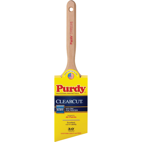 Clearcut&reg; Glide Paint Brush, Poly/Nylon, Wood Handle, 3" Width Superchem Industries