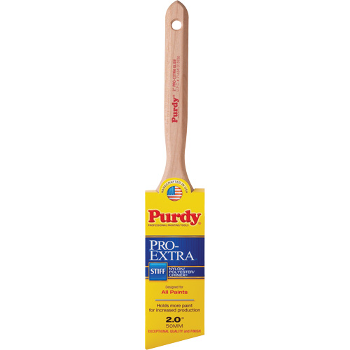 Pro-Extra Glide Paint Brush, Blended Material, Wood Handle, 2" Width Superchem Industries