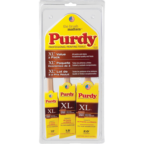 XL Paint Brush Multi-Pack, Poly/Nylon, Wood Handle Superchem Industries