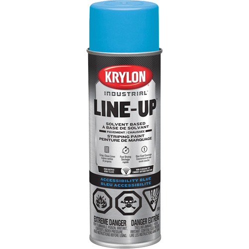 Peinture en a&eacute;rosol industrielle &agrave; base de solvant pour le marquage de la chauss&eacute;e LINE-UP, Bleu, 18 oz, Canette a&eacute;rosol Superchem Industries