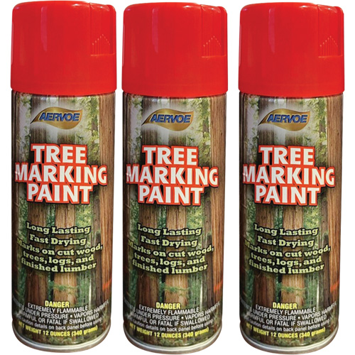 Aervoe 690 Fluorescent Tree Marking Paint, Fluorescent Red, 16 oz. Superchem Industries