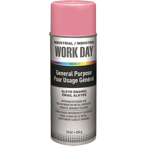 Industrial Work Day Paint, Pink, Gloss, 10 oz., Aerosol Can Superchem Industries